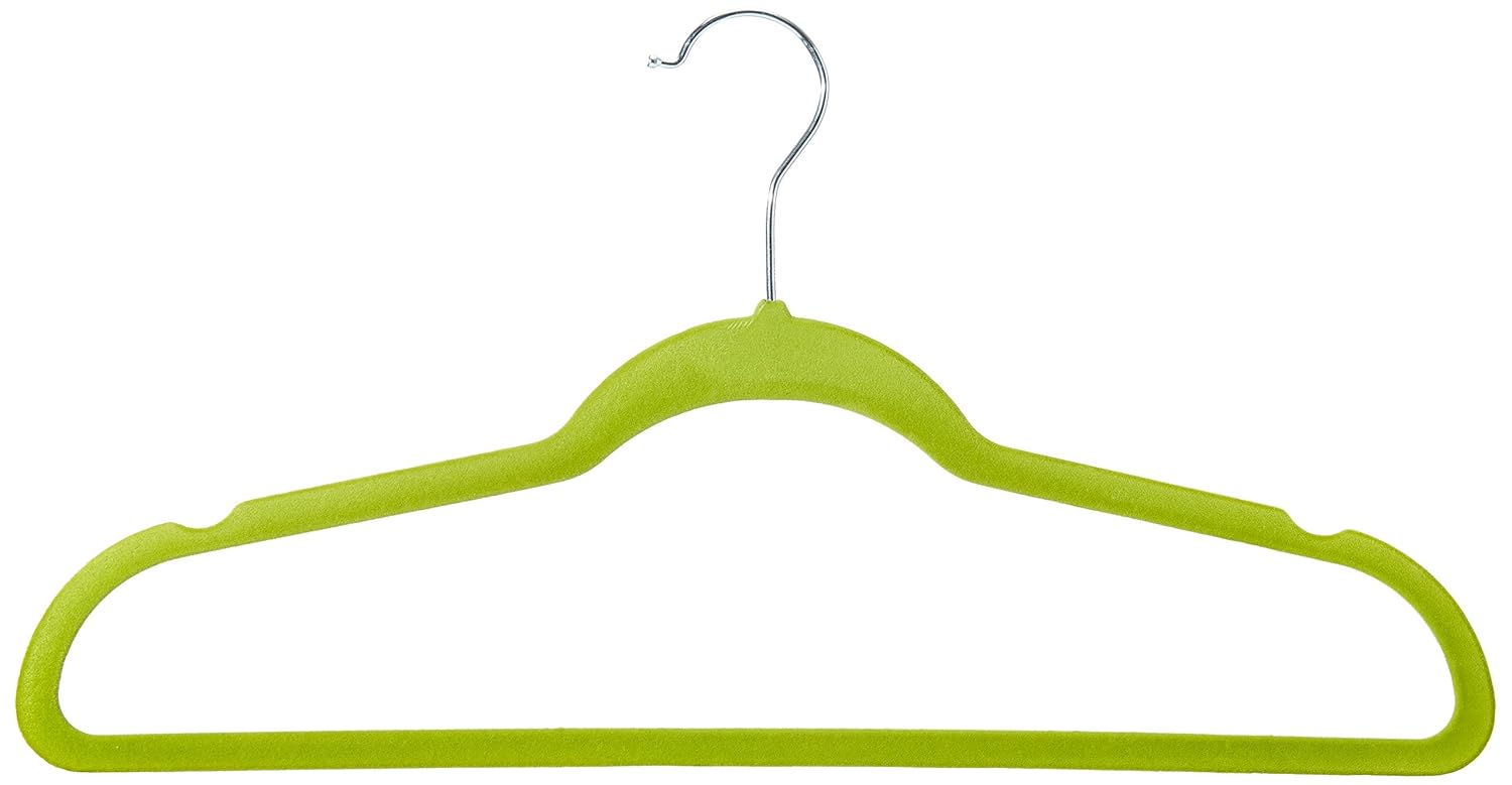 Achim Home Furnishings Velvet Coat Hangers, Green, 10Pack Amazon.in
