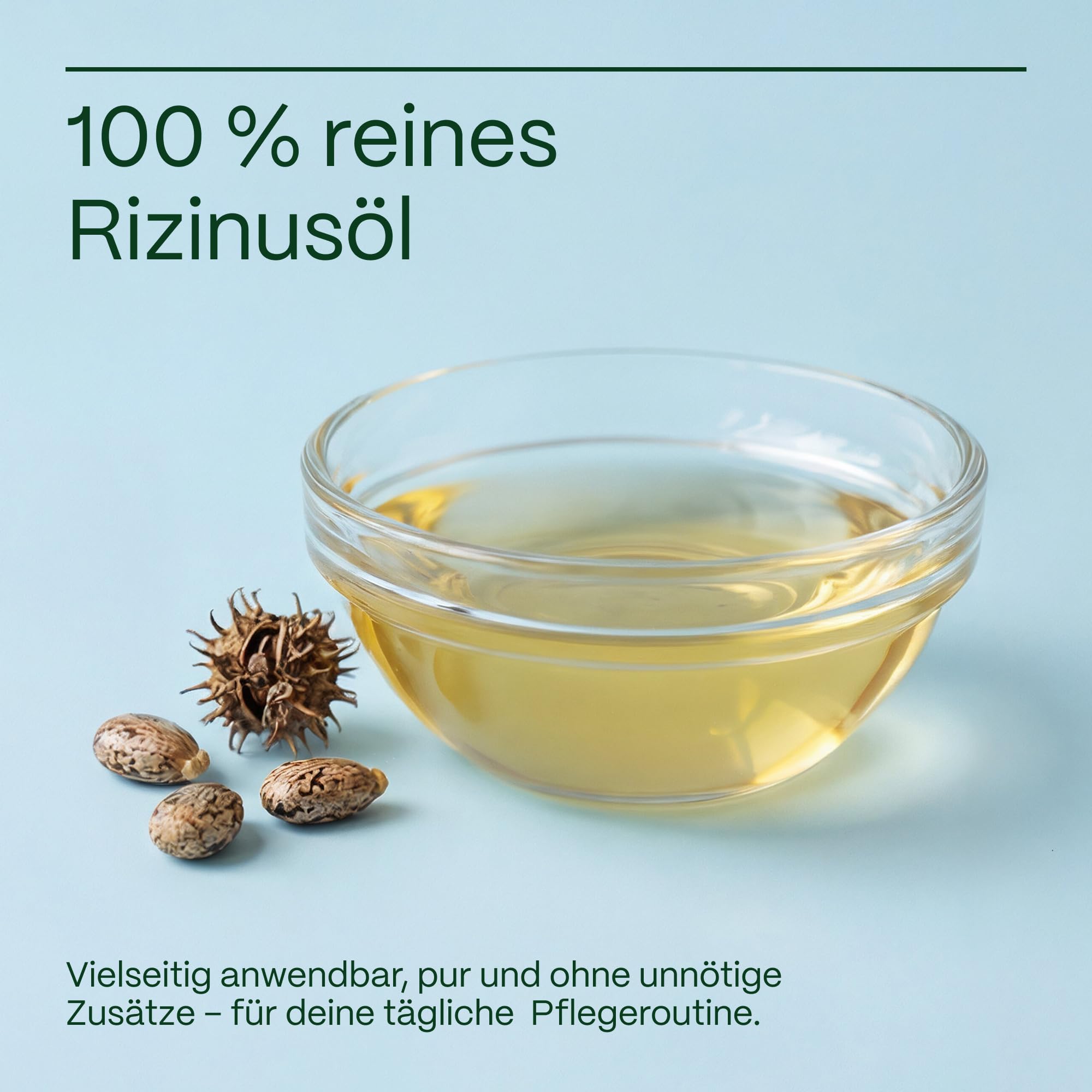 GreatVita Olej rycynowy 1 litr – 100% czysty olej tłoczony na zimno, naturalny Ph. Eur., serum do rzęs, olejek do włosów, naturalna pielęgnacja włosów – nadruk może się różnić