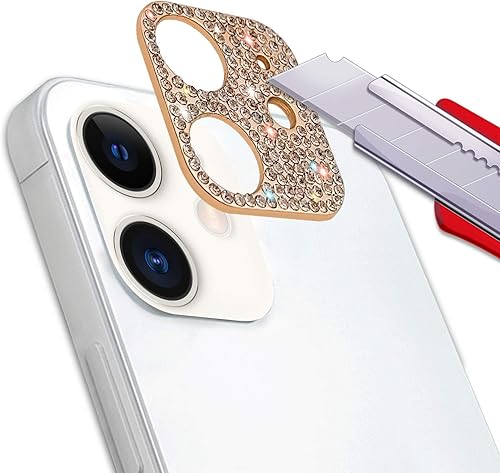 Miniatura 4 de Omorro Protector de lente brillante para iPhone 11, cubierta de cámara con purpurina 3D, diamantes de imitación, puntos brillantes, decoración de