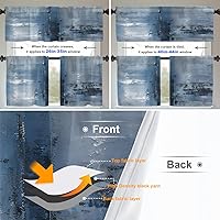 Vista 776 de Cenefas de cocina modernas con patrón de cobre marrón dorado para ventanas, cenefas opacas abstractas de marcas de arañazos y cortinas opacas