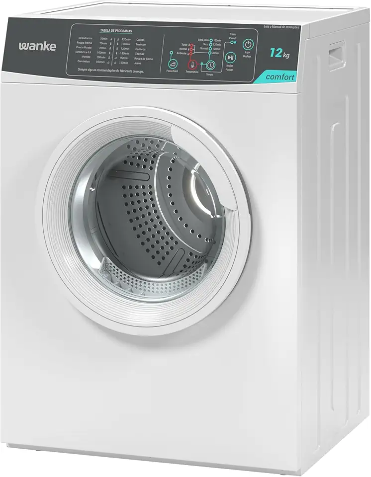 Secadora de Roupas de Piso, 12kg Wanke, Comfort Branca 220V