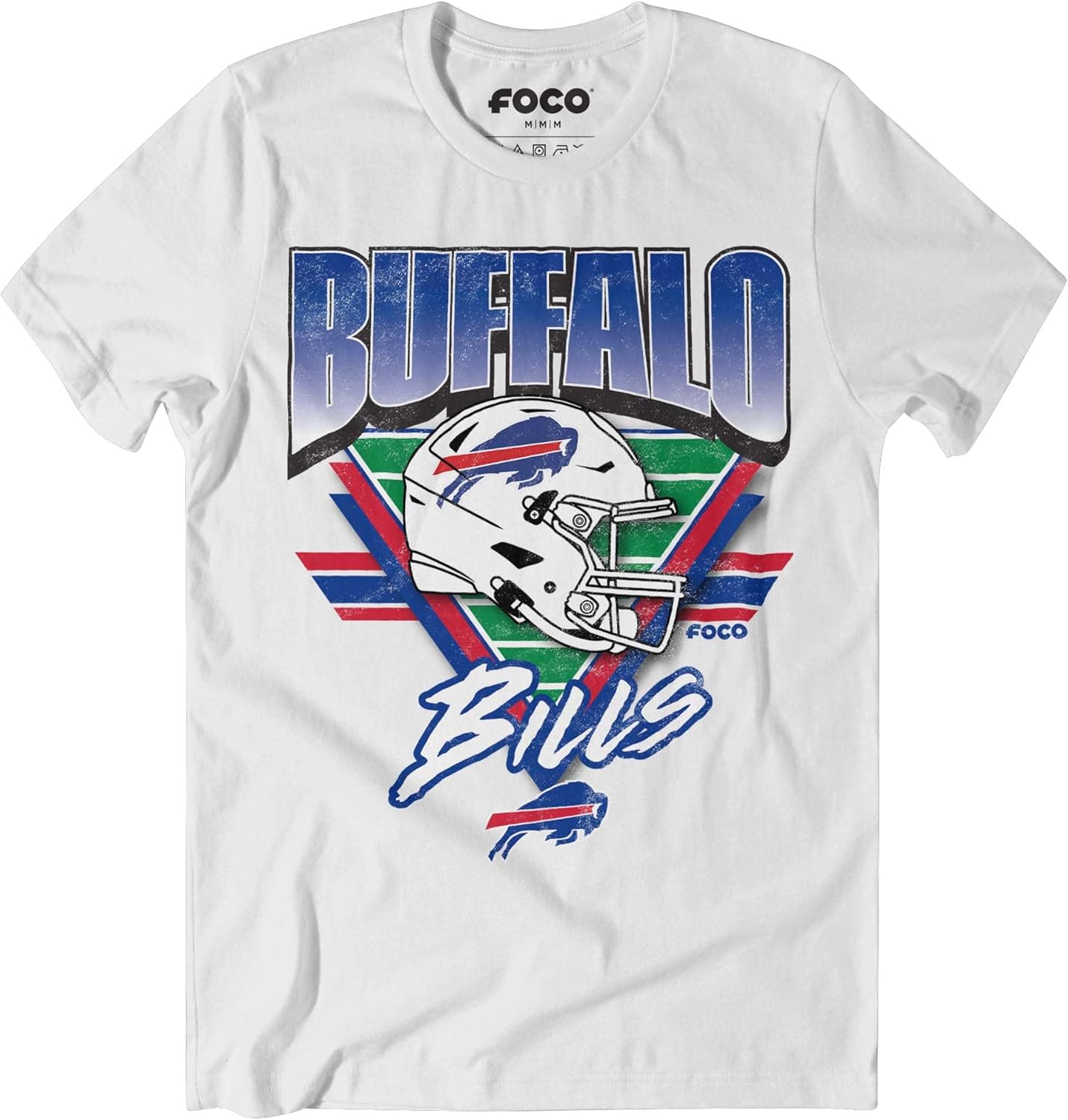 FOCO Unisex NFL Team Shirt Helmet Logo Triangle Vintage T-Shirt