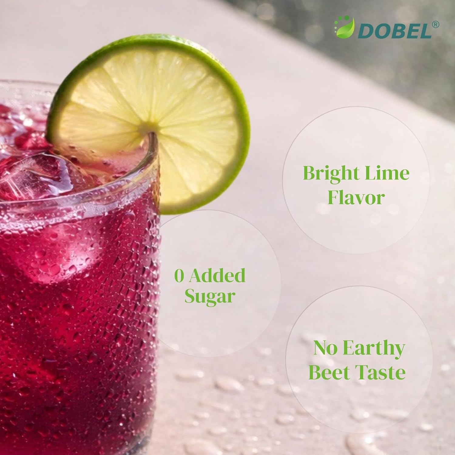 DOBEL Vital Nitric Oxide Beet Root Powder for Healthy Blood Pressure Support - Blood Flow & Circulation Support Supplement with Magnesium Taurate, Organic Pomegranate & Adaptogen - 30 Stick Packs