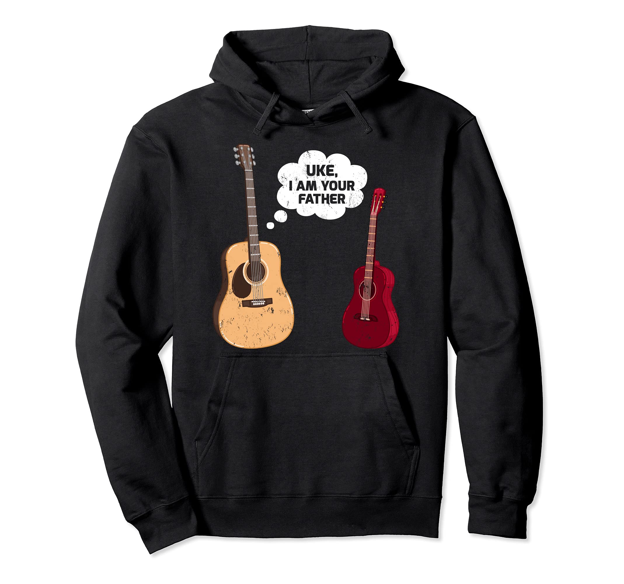 Uke I Am Your Father Funny Ukulele Guitar Music Pullover Hoodie, Black