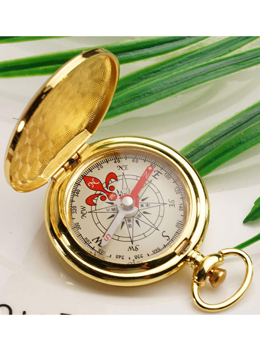 Snowmanna-Portable Vintage Old Style Compass Pocket Watch Style Multifunction Fluorescence Compass Navigation for Outdoor Sports Camping Hiking