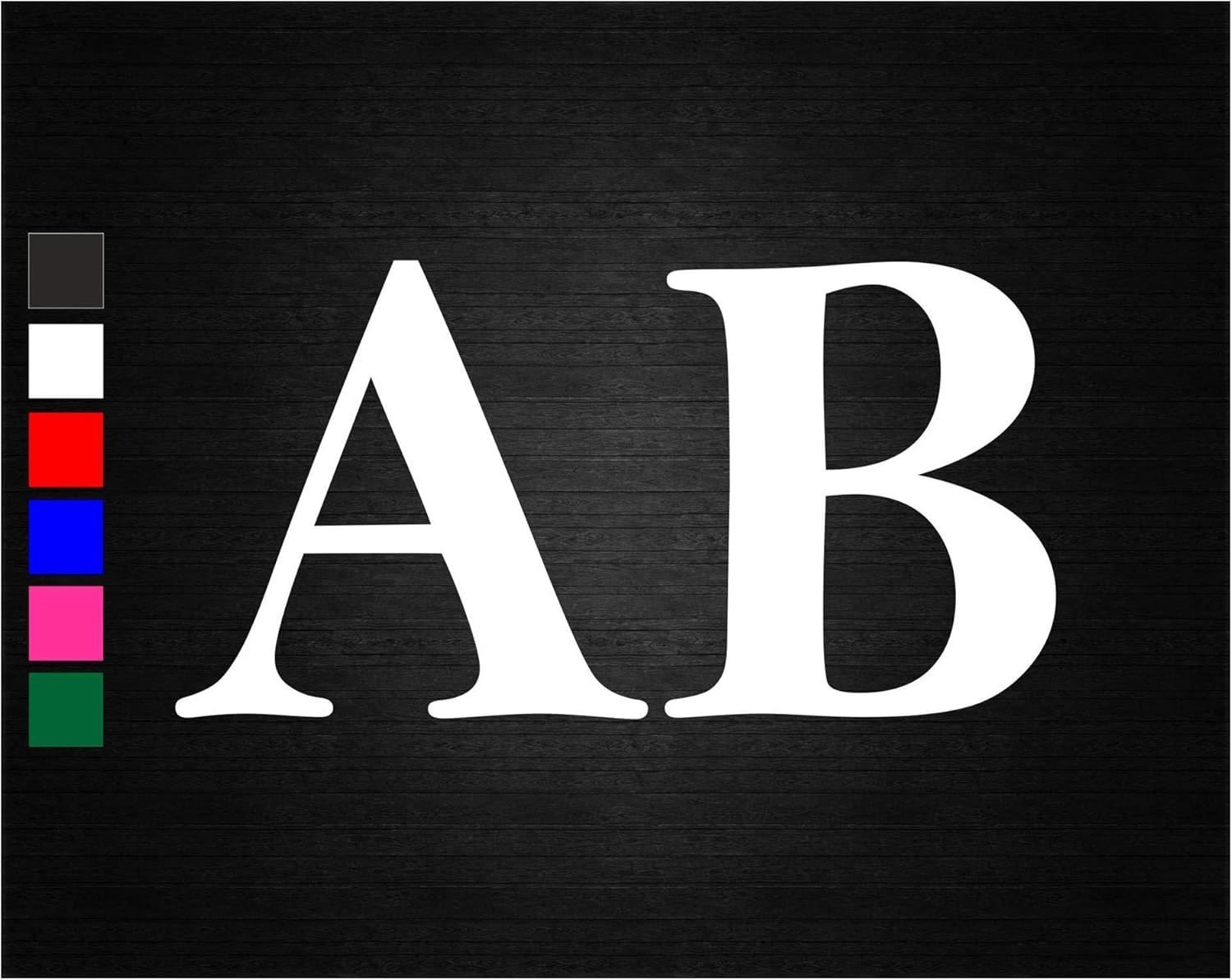 Suitcase luggage set of initials decal sticker car van wall window