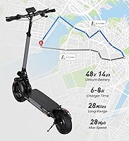 Vista 29 de Patinete eléctrico para adultos y niños grandes, alcance de 23/21 millas, velocidad máxima de 22/18 MPH, potente motor de 650/500/350 W, neumáticos