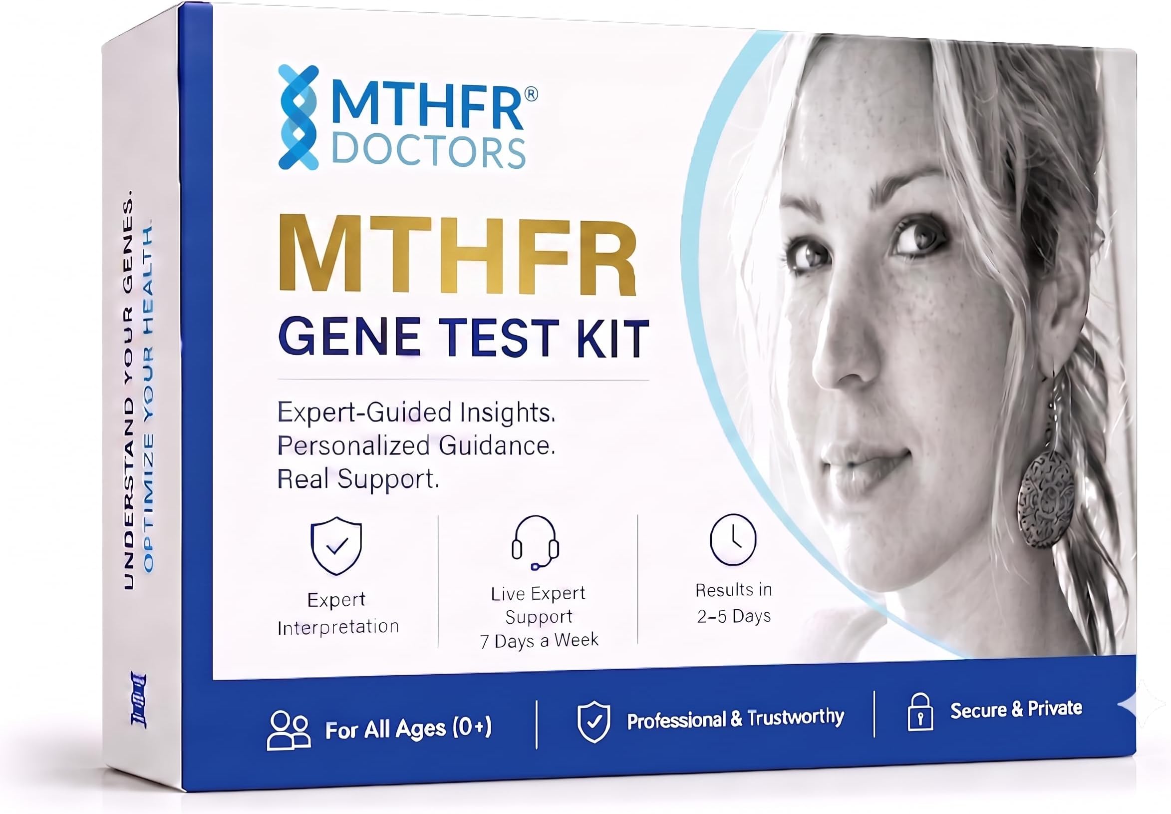 MTHFR-Gene Methylation Test Kit. 1-on-1 Live Expert Support by Phone 7 Days A Week, MTHFR C677T and MTHFR A1298C Gene Variants for Methylation Analysis. Results in 2-5 Days. Ages 0+