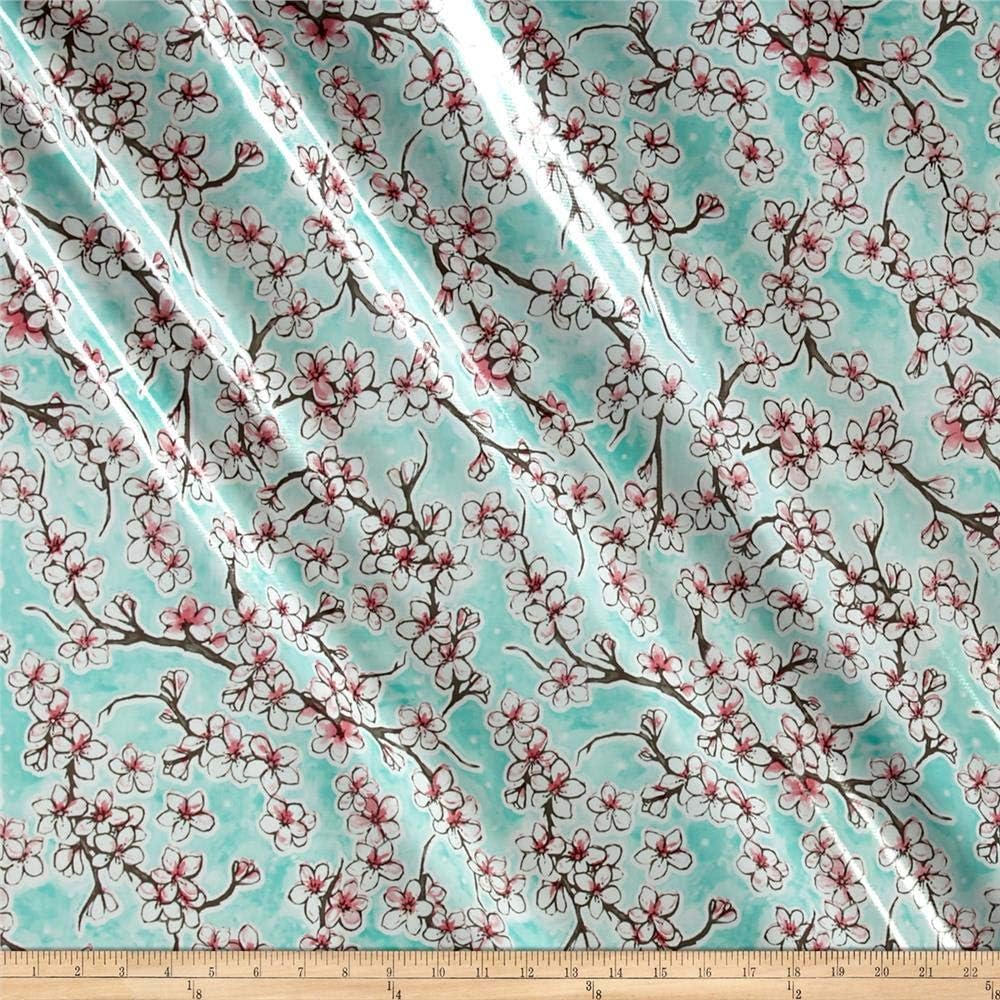 Oilcloth Fuji Seafoam Green, Fabric by the Yard