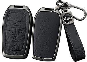 Toyota Smart Key Case, Key Holder, Alloy + PU Leather, Key Cover, Compatible with Alphard 30 Series, 40 Series, Vellfire Noah, Voxy, Sienta, 15 Series, RAV4, Harrier 80 Series, Accessories