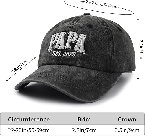 Miniatura 3 de 2 gorras para mamá y papá 2026 para mujeres y hombres, bordados en 3D, ajustable, de algodón, para mamá y papá, gorra de béisbol