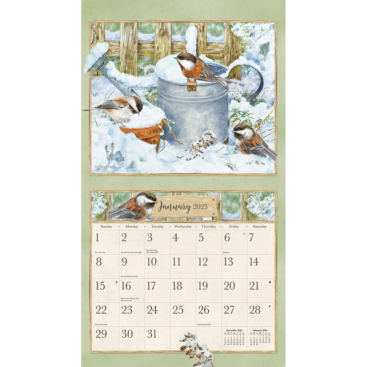 LANG CALENDARIO DE PARED 2023 DE PÁJOS EN EL JARDÍN