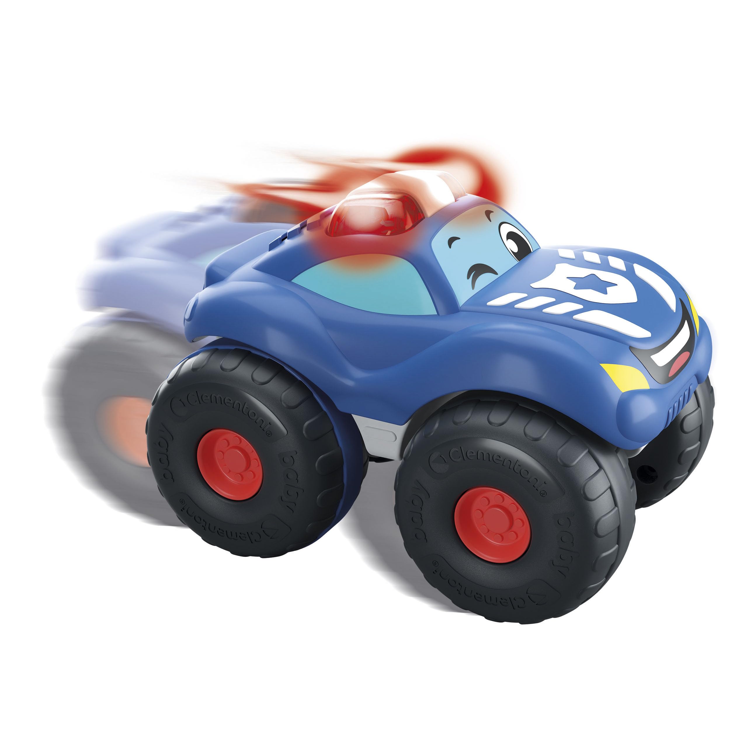 Clementoni Baby Elia Auto della Polizia, Macchinina Bambino 1-4 Anni, Gioco Prima Infanzia, Macchina con Suoni e Sirene, Stimola Manualità, Vista e Udito, Made in Italy, Lingua Italiana, 17501