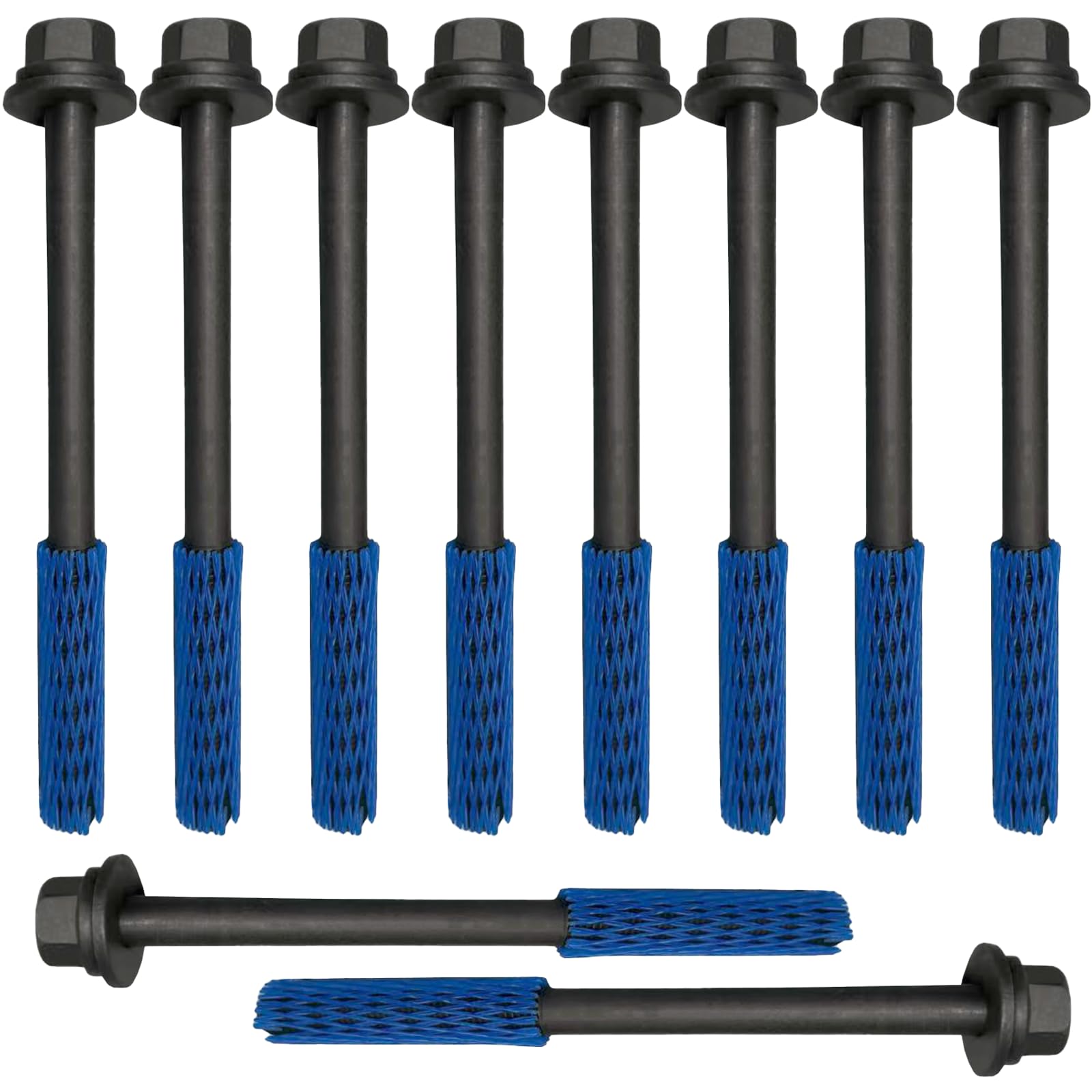 Photo 1 of Broaug HBHO034 10 Pcs Cylinder Head Bolts Set Compatible with Honda Civic 1.7L Models (2001-2005) Replaces OE: HBHO034