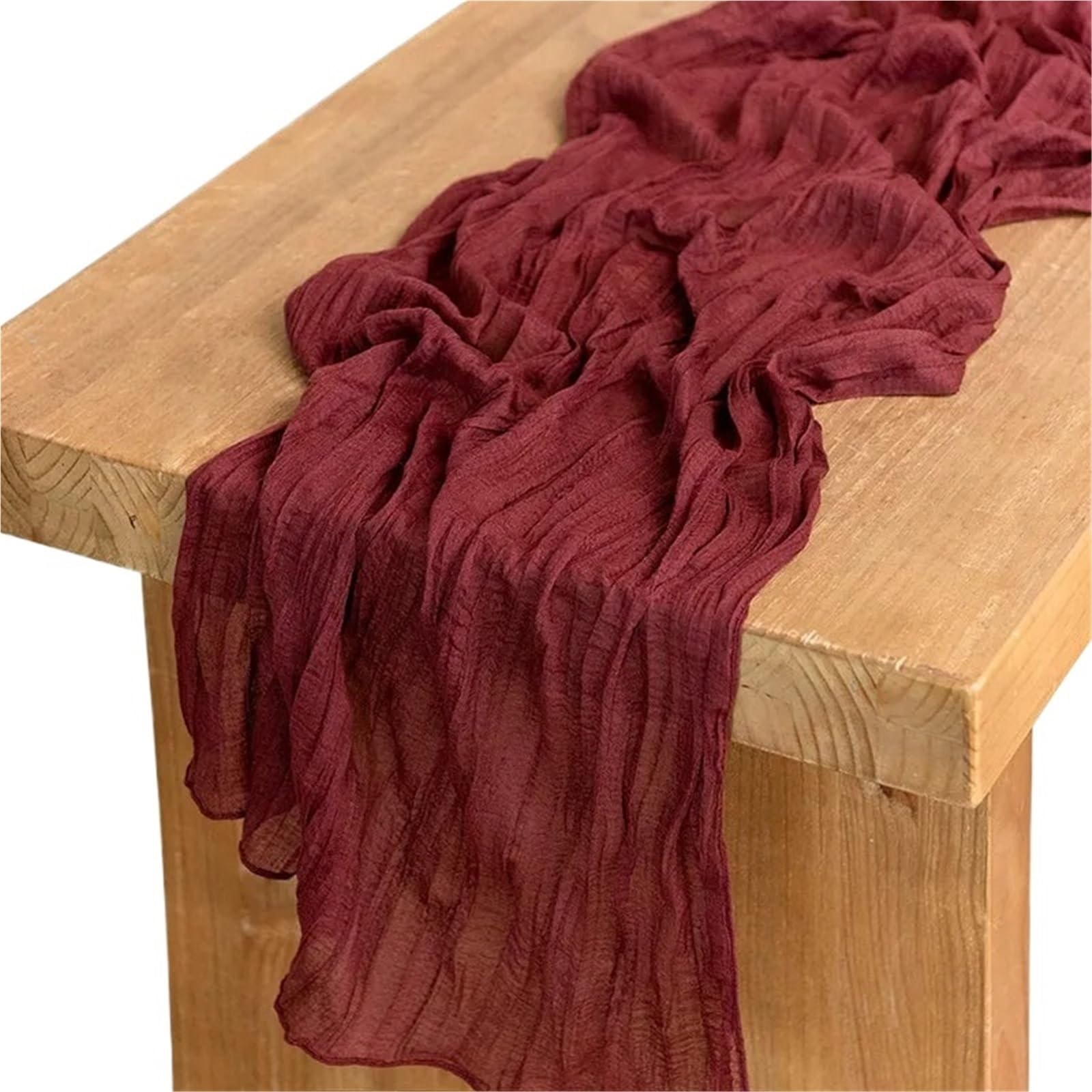 Cheese Cloth Table Runner 10pc Cheesecloth Boho Table Runner 90x300cm Gauze Sage Green Wedding Decor for Bridal Shower Party