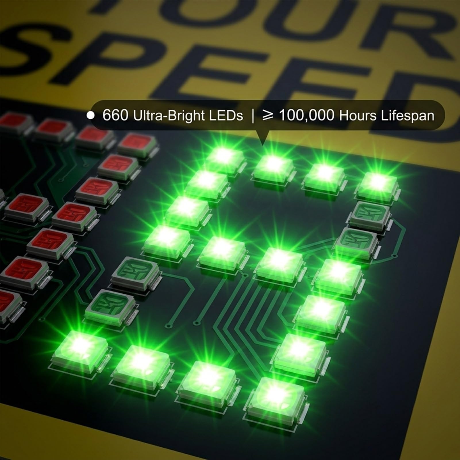 Panel Radar Borde Carretera Sensor Pantalla LED para Retroalimentación Velocidad Vehículo Dispositivo Gestión Tráfico para Seguridad Autopista y Calle Urbana