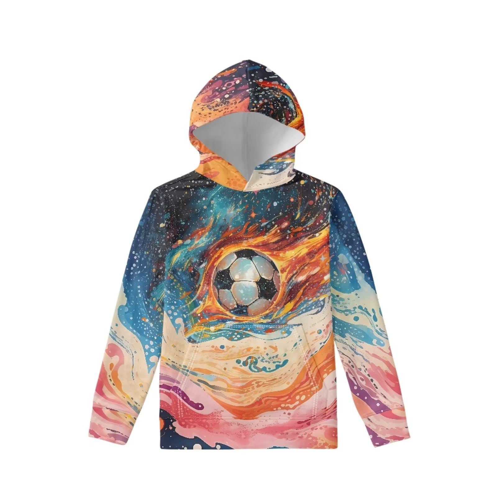 Coloranimal Girls Boys Sports Casual Long Sleeve Sweatshirts Hoodies with Front Pocket Sweater Tops Age 6-16year