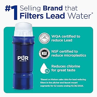 PUR Plus Water Pitcher Filtration System, 7 Cup, White