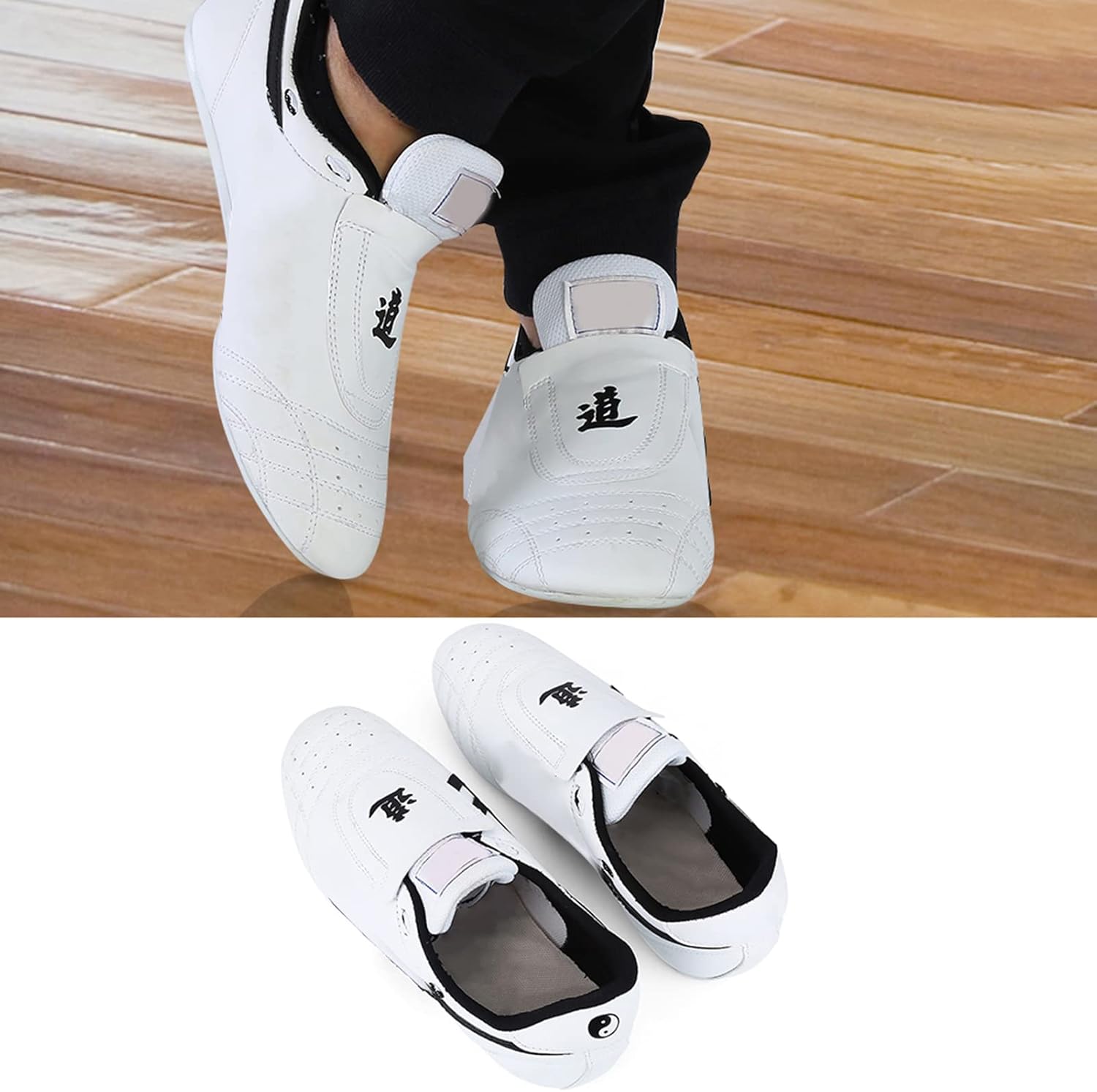 Dilwe Kong Fu Shoes, Reliable Taekwondo Shoes for Men and Women Children, White - Image 2