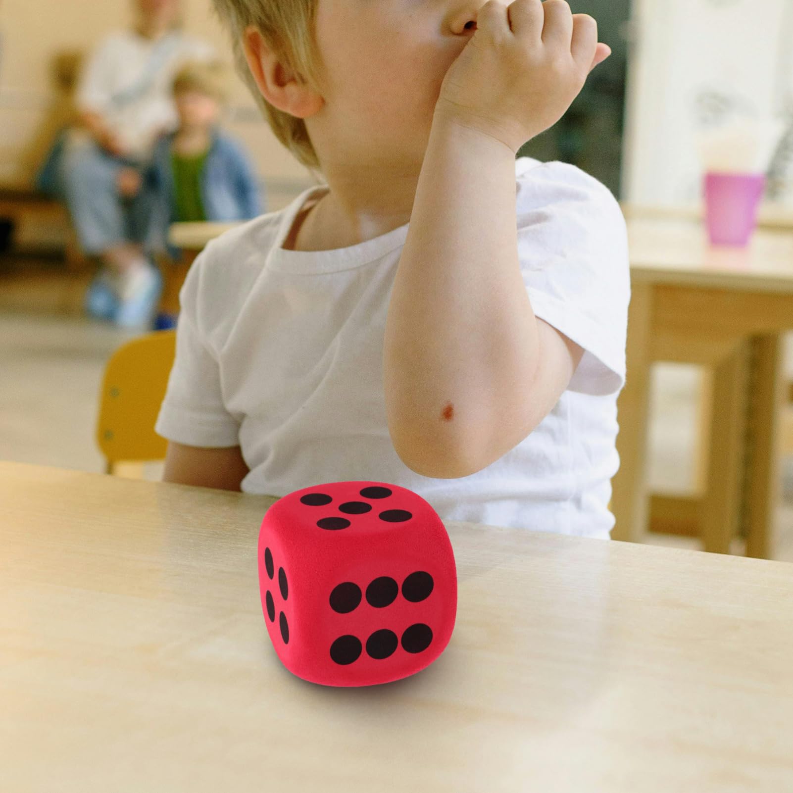 Grandi Dadi in Schiuma Eva 2 Pezzi 2.4 Pollici Per Giochi Didattici Attività in Classe E Giochi Da Tavolo Bambini Dadi Leggeri Con Angoli Arrotondati Per Sicurezza E Divertimento