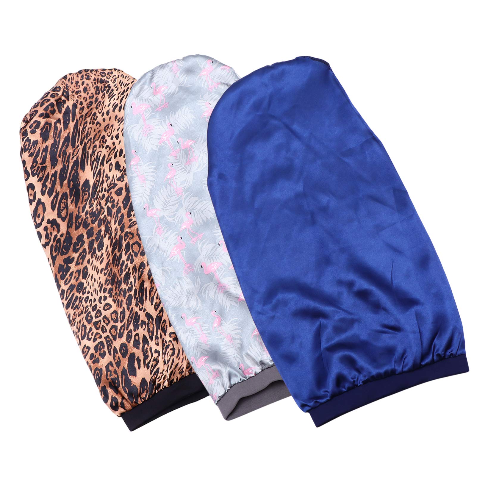 FRCOLOR 9pezzi Berretto Da Notte Elastico Per Donna Cappelli Protettivi Per Lunghi Satin Per Dreadlocks e Treccine Di Colori Leopardo