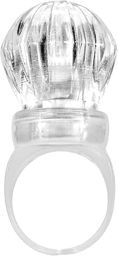 Miniatura 5 de Paquete de 60 anillos brillantes  Anillos de diamante con luz LED que brillan en la oscuridad  Paquete de fiesta de cumpleaños