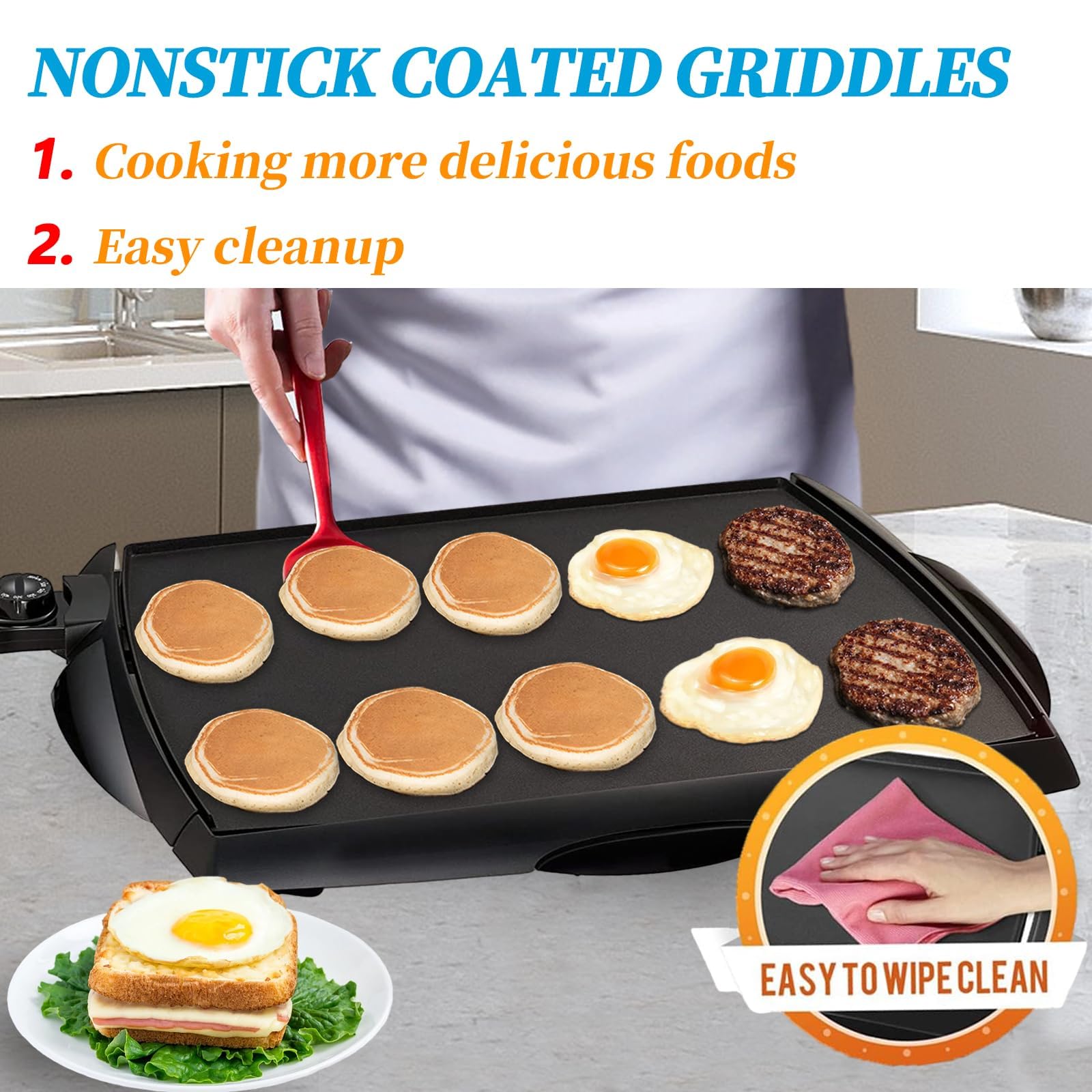 Plancha Para Tortillas Electrica CRUX Electric Griddle With