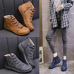 Keilani Women's Vintage Ankle Boots,Keilani Boots,Side Zipper Flat Waterproof Ankle Boots Women,Arch Support Boots,Womens vintage casual short ankle boots,Journee wide calf boots for women