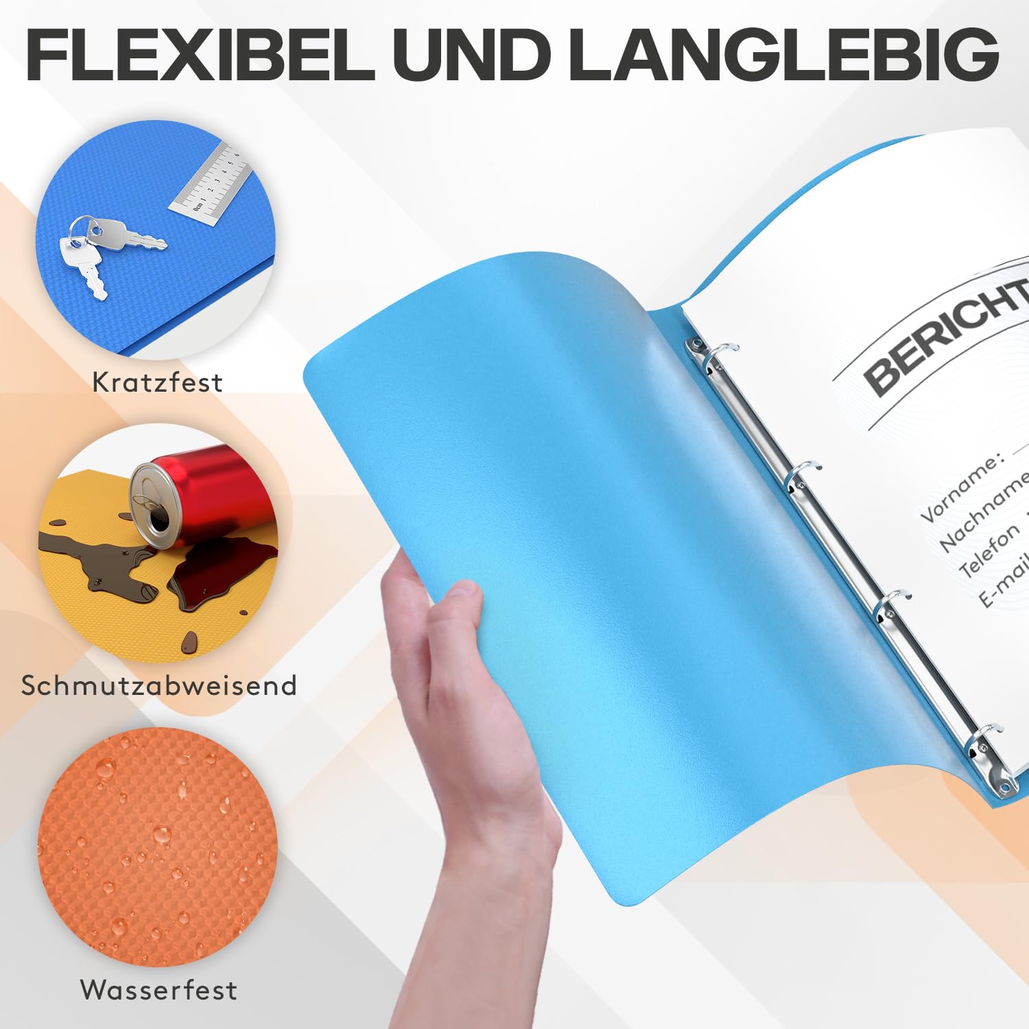 ACROPAQ - 12 x Ringbuch A4 | 4 Ringen | Mit Rückenetiketten, Rückenbreite 2,5 cm, Farbbogen, Natur Farbkollektion - Ringhefter, Ringordner, Ordner A4 Schmal, Ringmappe A4, Schulordner