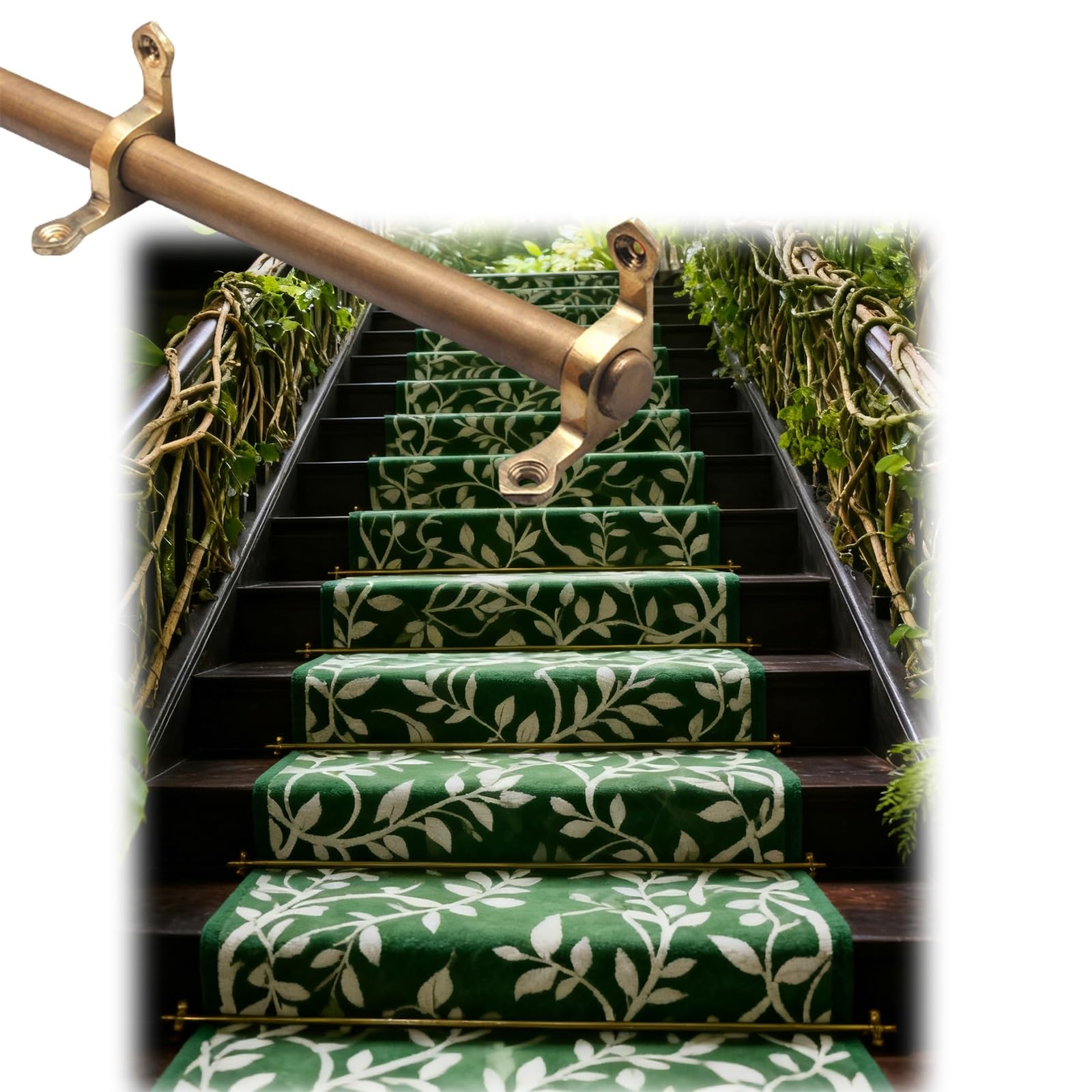 Genérico Soportes Ajustables para alfombras, Barras pulidas, herrajes para Pisos, Soportes de latón para alfombras de escaleras, Juego de Soportes de latón para escaleras Interiores, Apartamentos, te
