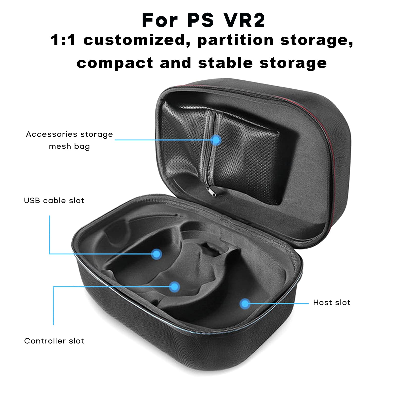 Portable Hard Bag for VR2 Headset Storage Protektoren Home Storage Handtasche InnenTablett Tragen