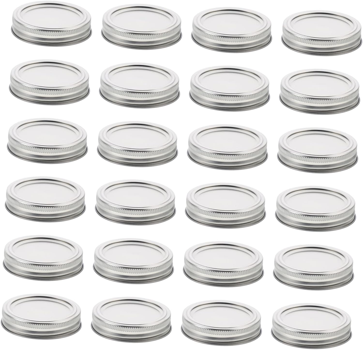 KICHOUSE 50sets Tinplate Mason Jar Lids Split-type Jar Covers for Small Airtight Lid for Food Storage