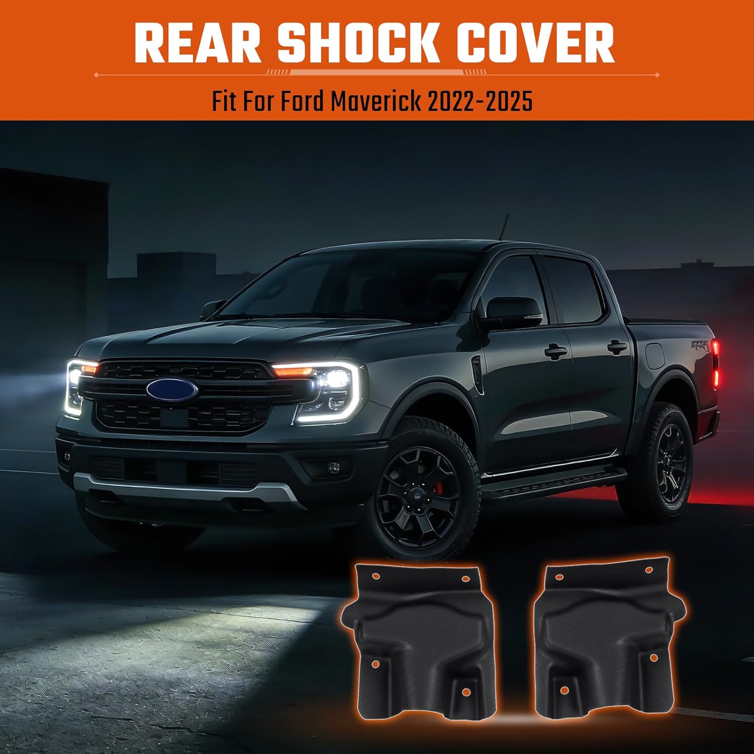 Shock Absorber Cover Compatible with Ford Maverick 2022-2025, Rear Wheel Shock Shield Cover Replacement for 2024 Maverick Accessories (2PCS)