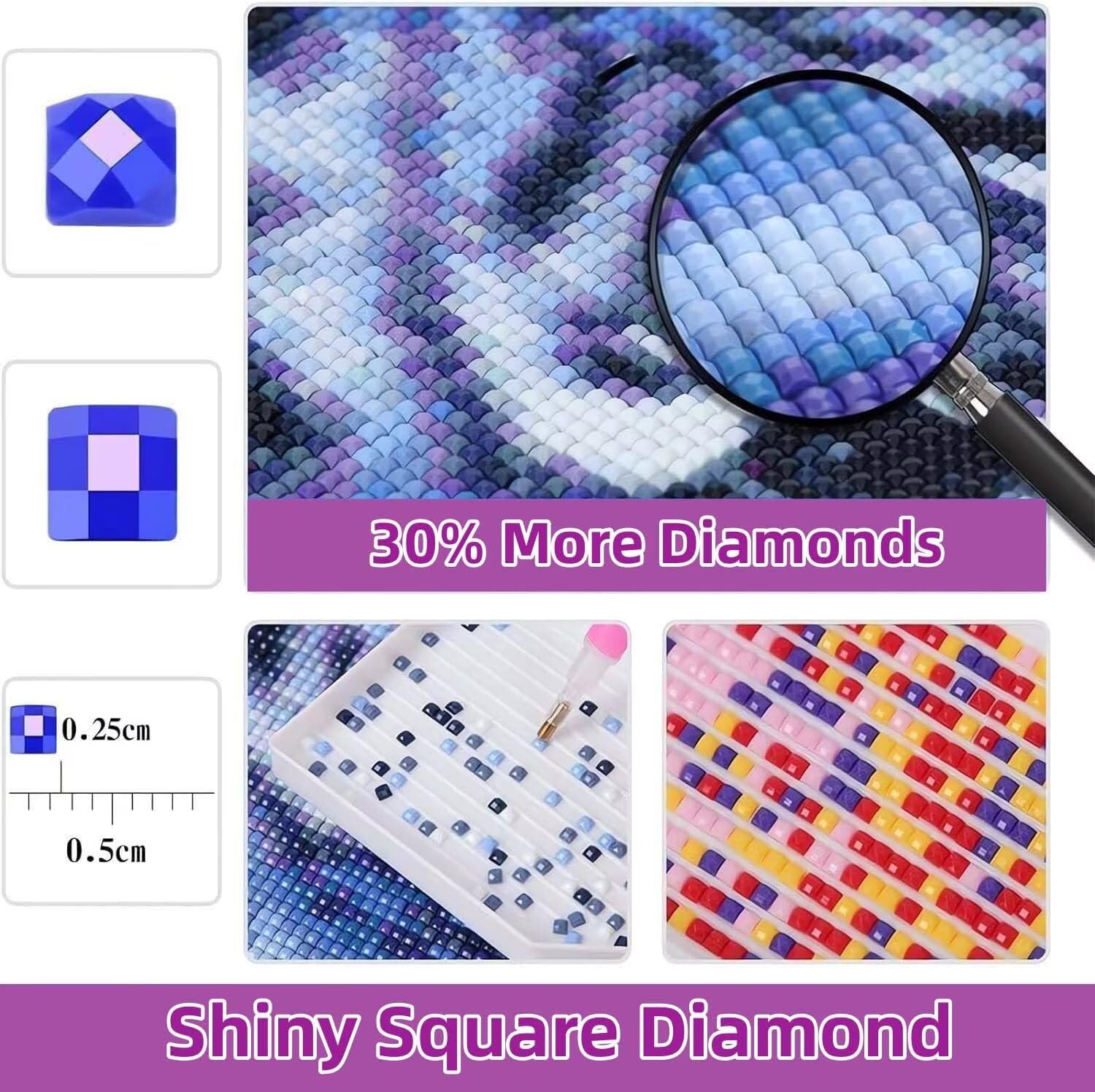 5D Diamond Painting Kit donna vista mare, Pittura Diamante 100x130cm d-631 | Diamond Painting, Pittura Diamante per Adulti e Bambini, Kit DIY Punto Croce per Decorazione Murale la casa - Regalo