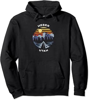 Heber Utah Mountains Forest Camping Vacation Souvenir Pullover Hoodie
