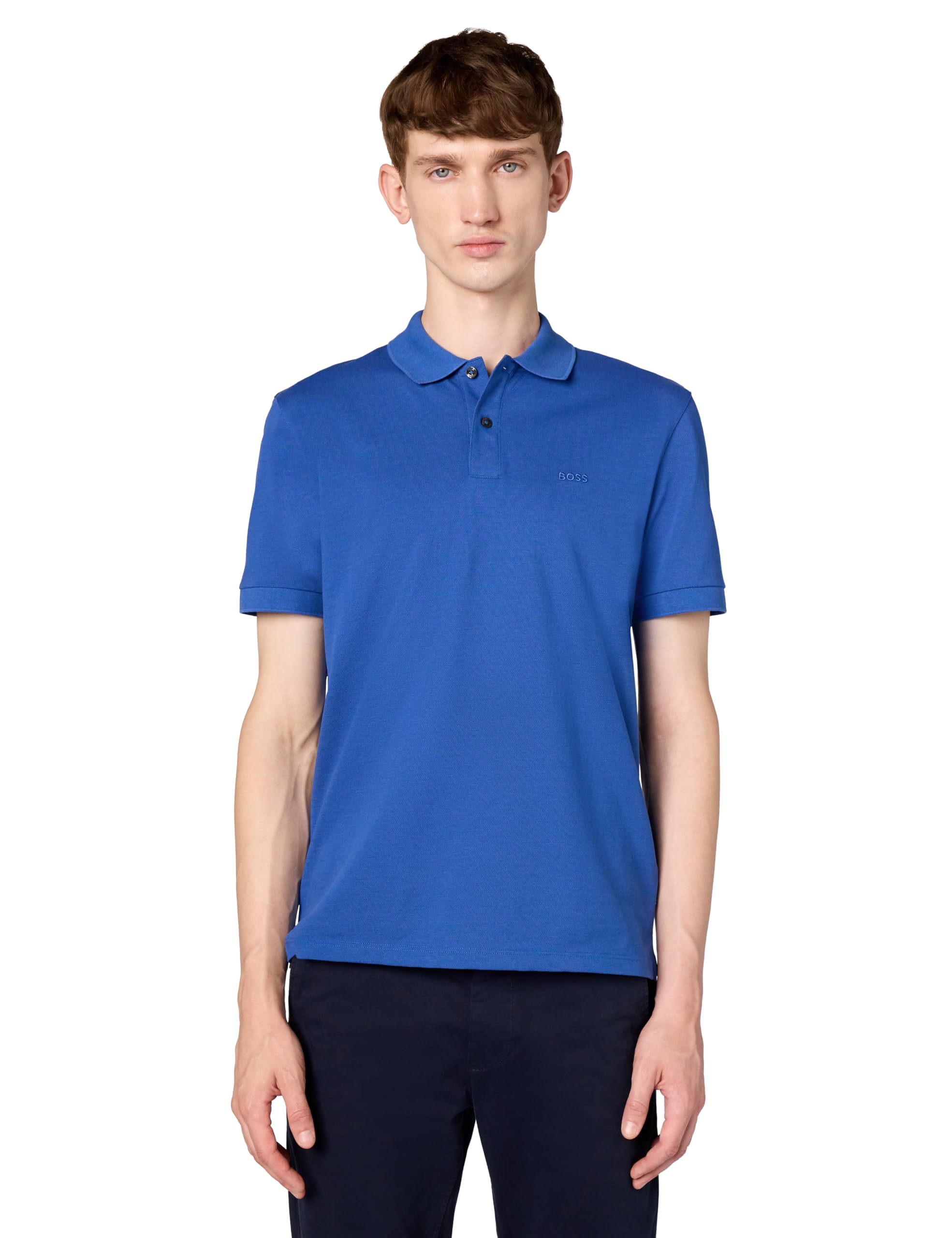 Hugo Boss Men's Pallas Short Sleeve Polo Shirt, Medium Navy, XXL