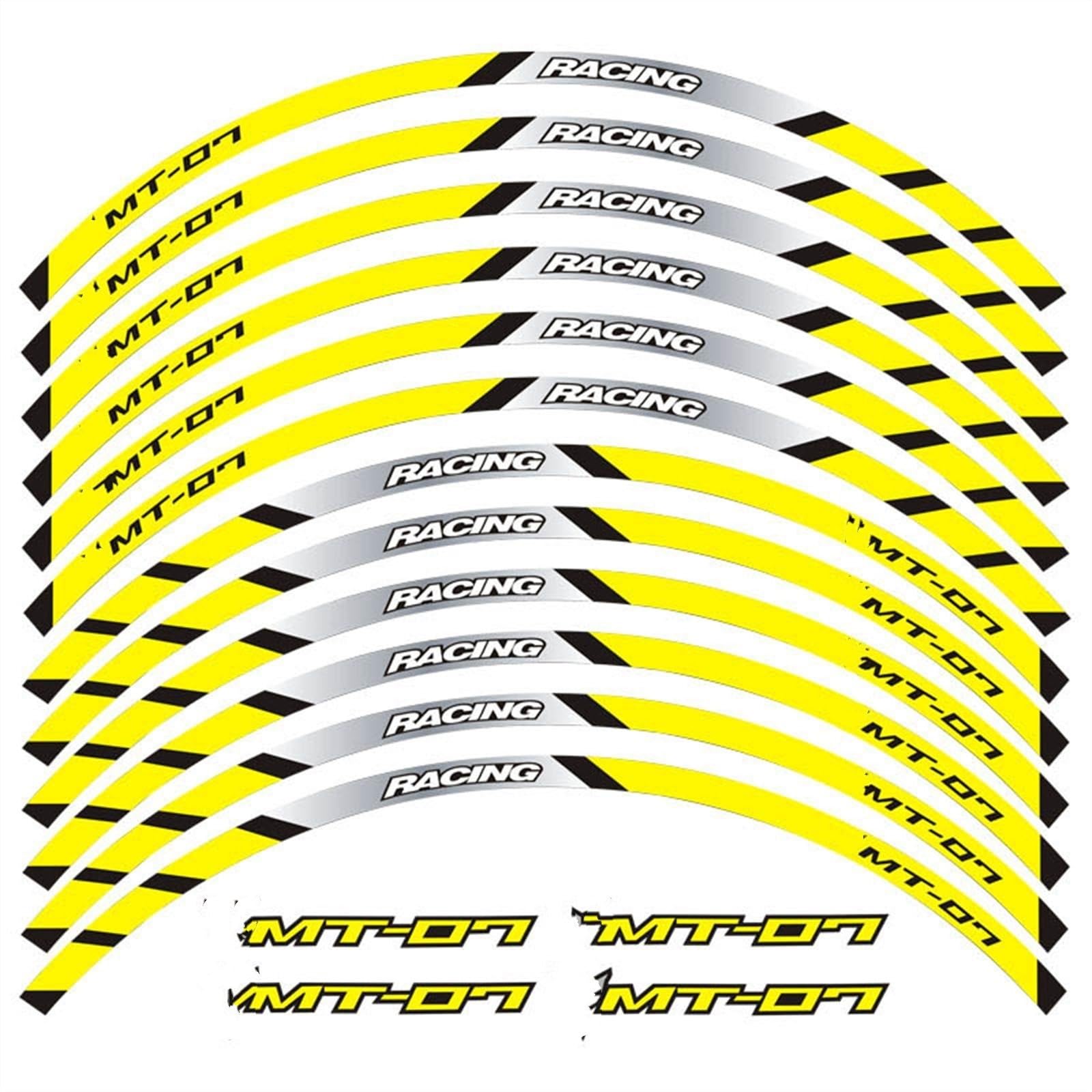 Motorcycles Reflective Sticker Wheel Stickers for Yamaha Tracer 700 900 850 MT07 MT09 MT-07 MT-09(Color14)