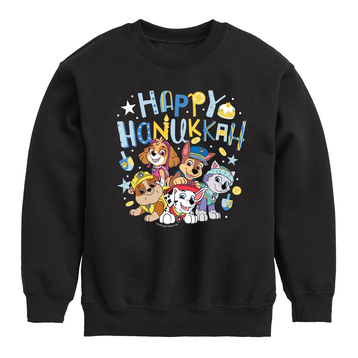 HYBRID APPAREL - Paw Patrol - Happy Hanukkah - Toddler And Youth Crewneck Fleece Sweatshirt