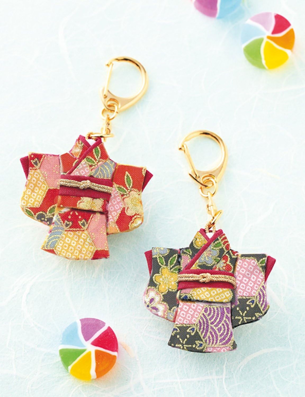 Panami Handicraft kit sewn not to make Japanese Mini Kimono Keychain LH – 95