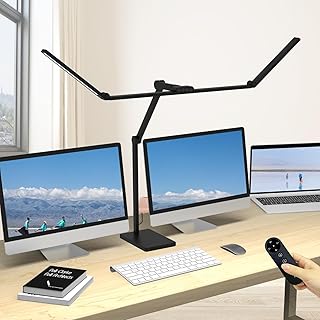 EPABINA Die 36W 3000 Lumen Schreibtischlampe mit Sockel, LED Dimmbar Tageslichtlampe, Drehbare Tischlampe, 120cm Monitor Lampe mit Automatischer Beleuchtung für Zeichnen