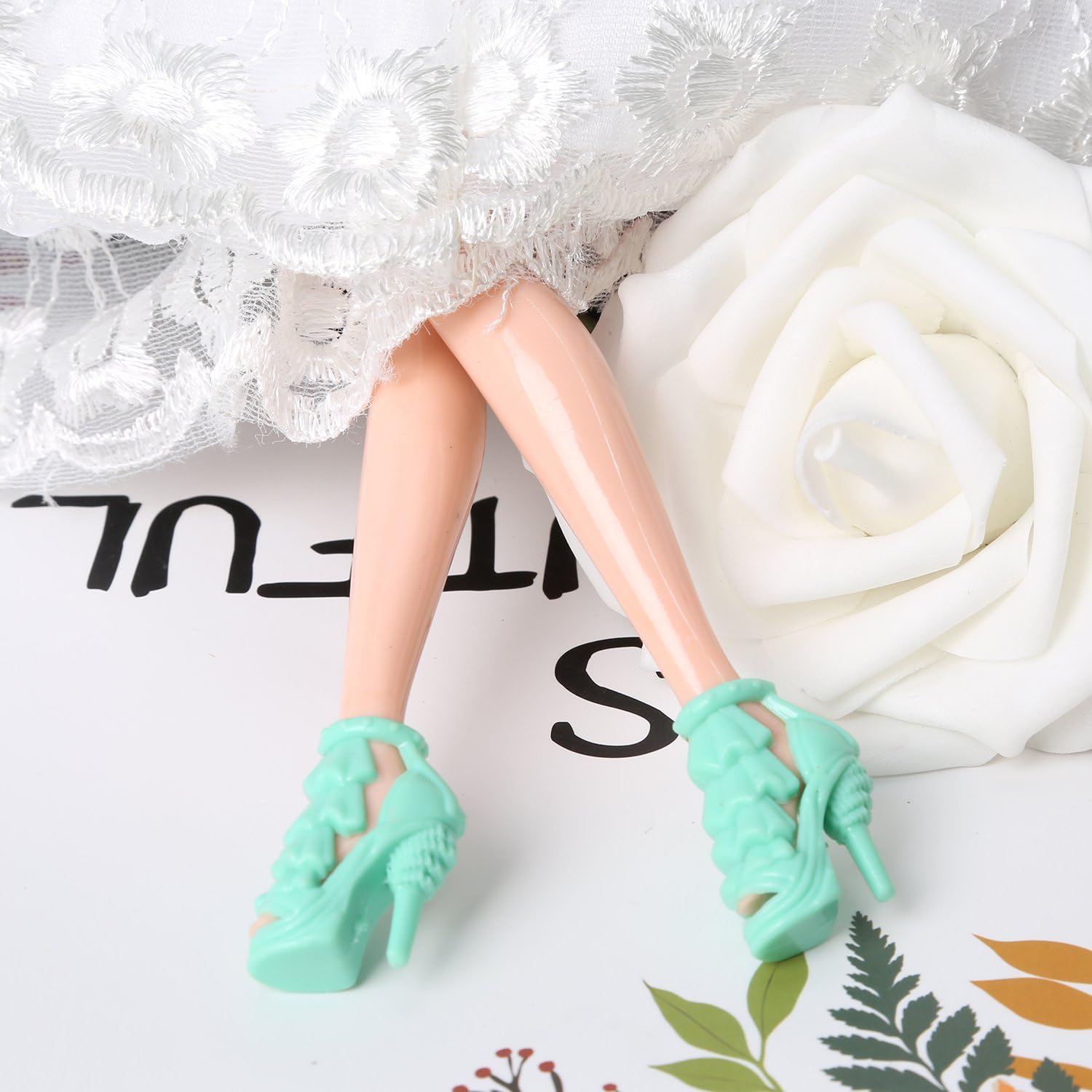 RAINBOW 50 Pairs Different High Heel Shoes Boots Accessories for Barbie Doll