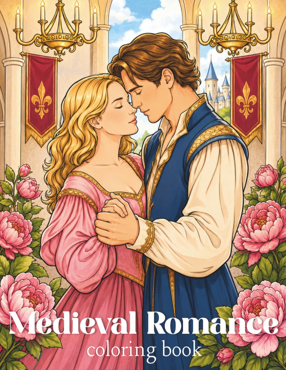 Medieval Fantasy Romance Coloring Book