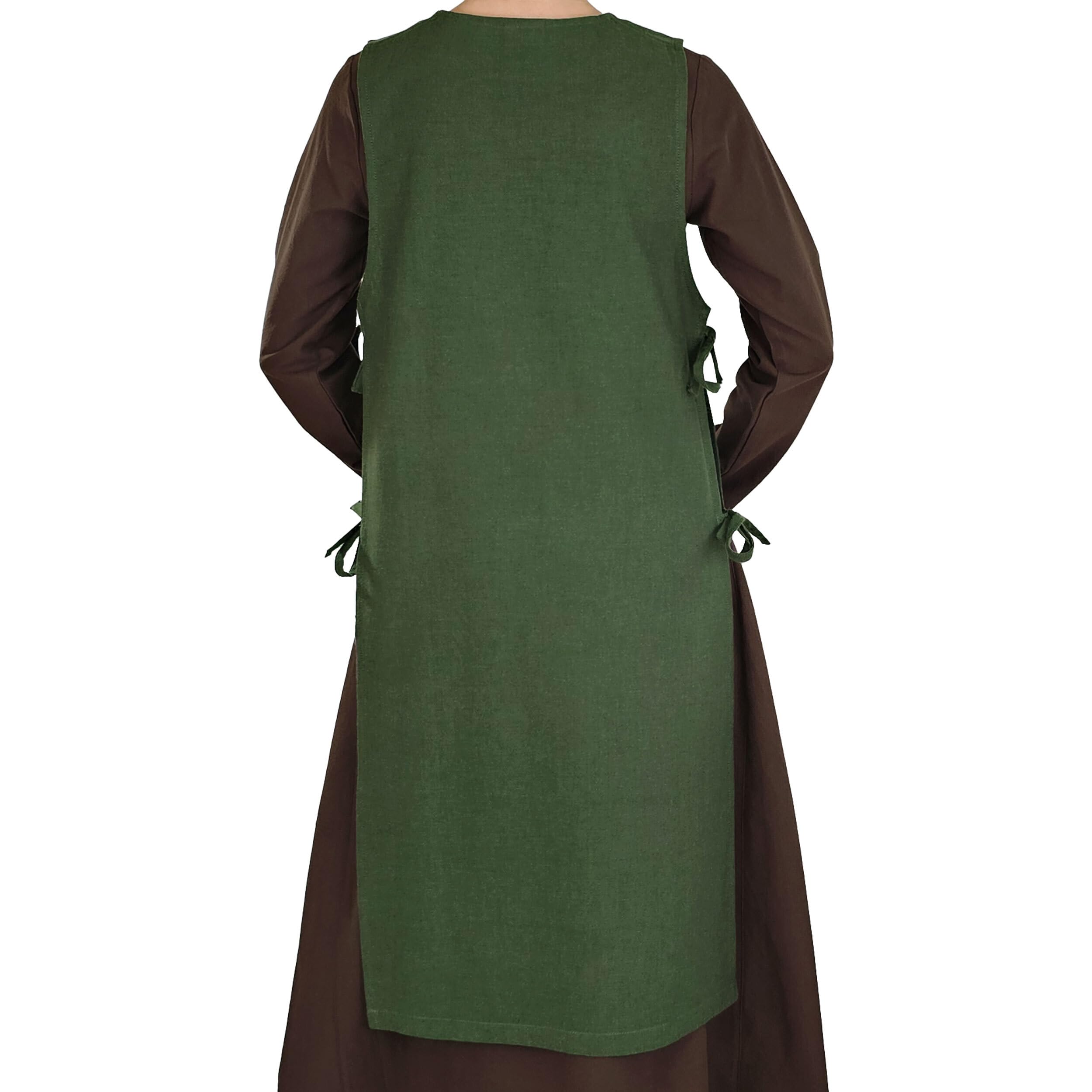 Vestido vikingo clásico Lykke- algodón azul, rojo, verde, negro o marrón medieval, LARP, recreación
