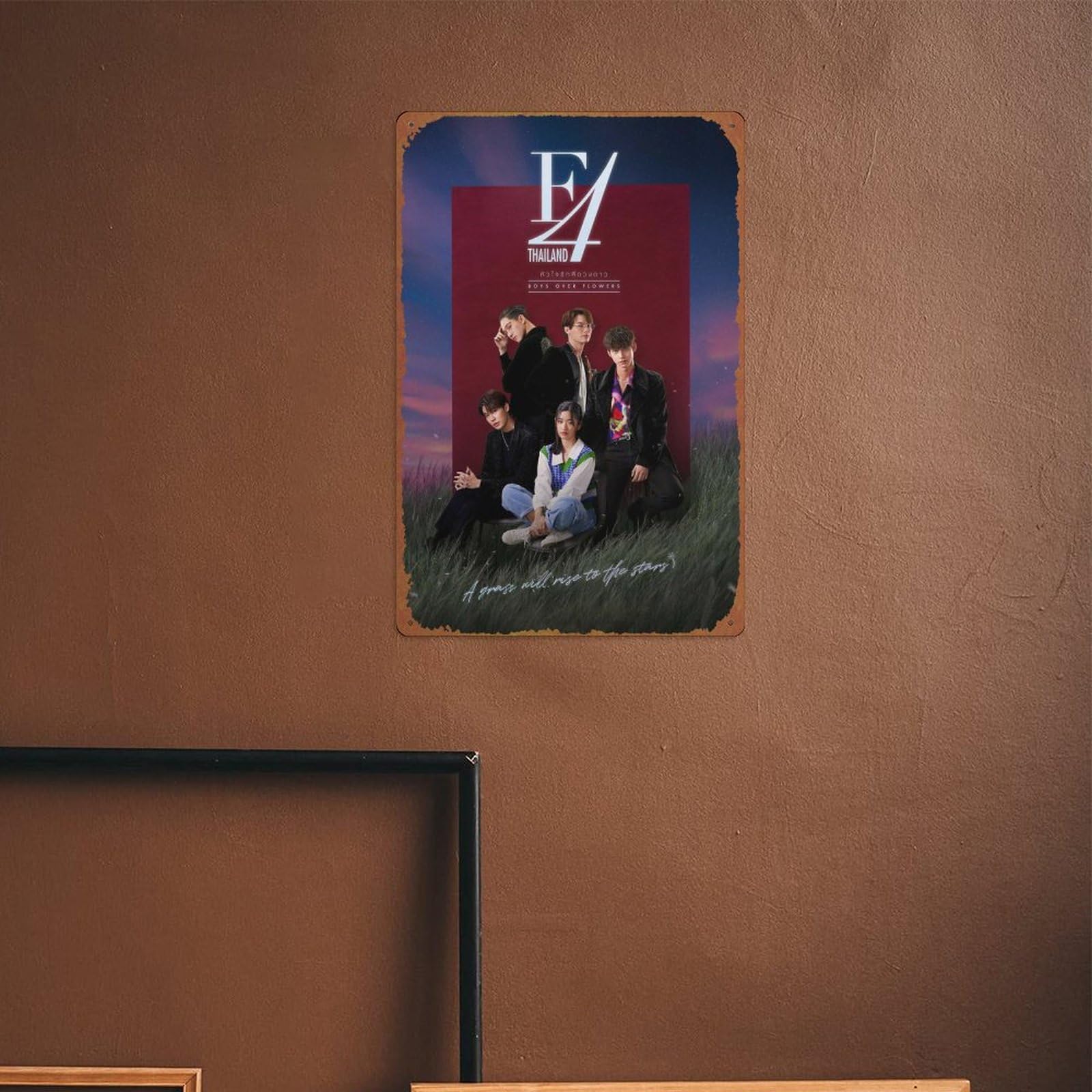 F4 Thailand サイン入り　ポスター　brightwin F4 Thailand: Boys Over Flowers Unique Metal Vintage Wall Decor