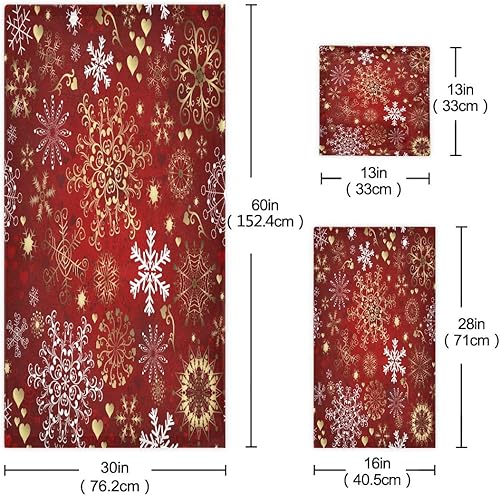 Vista 19 de Juego de toallas de baño de árbol de Navidad, ultra suaves, de secado rápido, absorbentes, juego de toallas de baño para ducha, toallas de mano