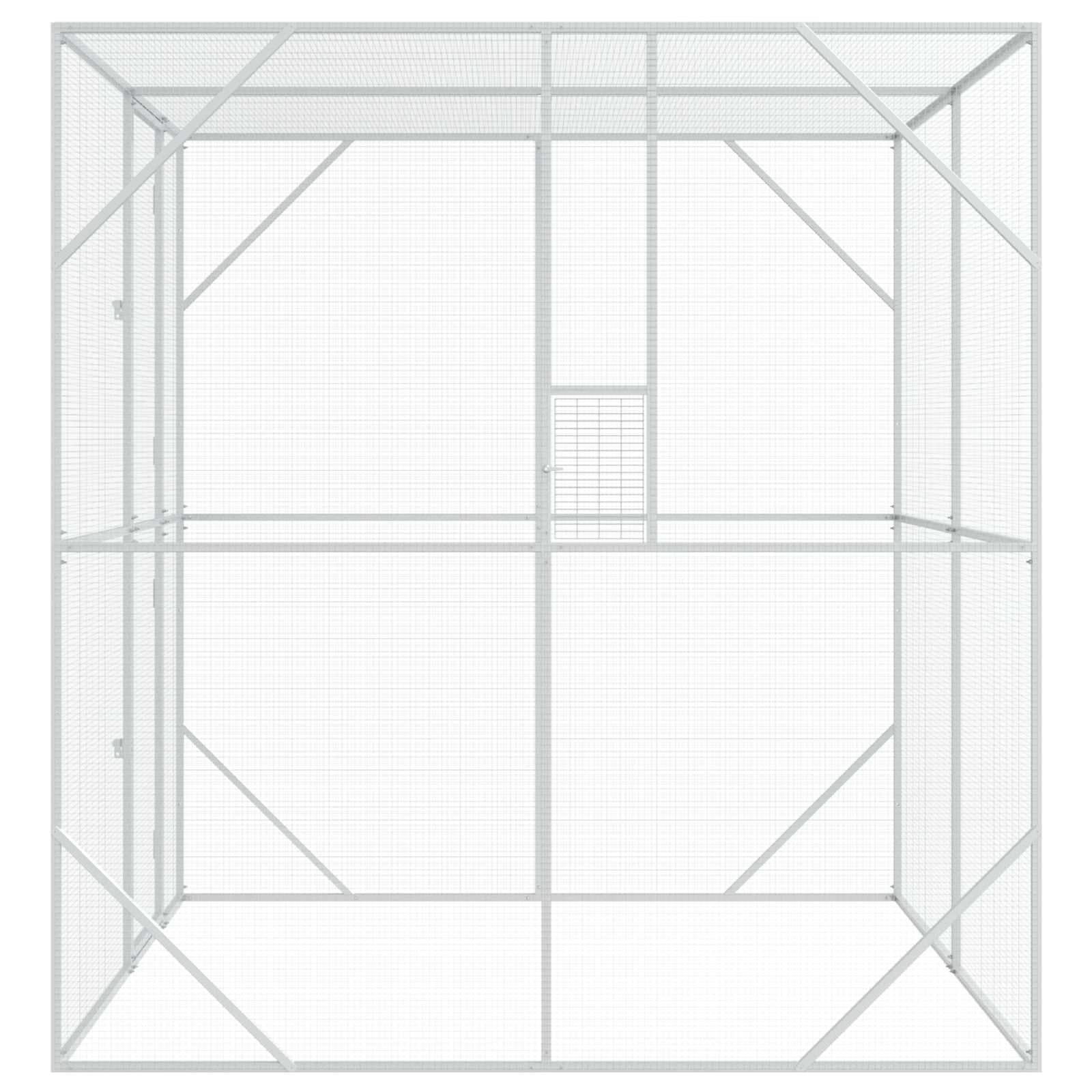 Generisch Vogelkäfig Anthrazit 209 x 202 x 214 cm Verzinkter Stahl,Tier- & Haustierbedarf,Haustierbedarf,Vogelbedarf,Vogelkäfige & -ständer-4100931
