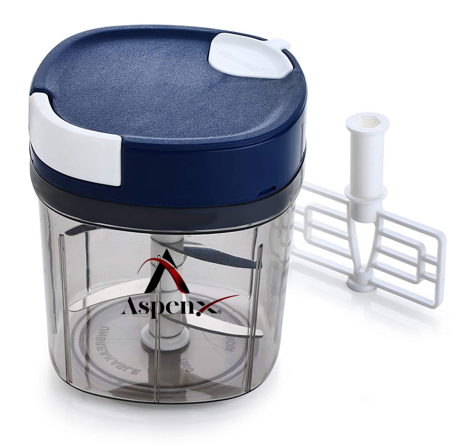 ASPENX Quick Chopper Square Jumbo Multipurpose Manual Vegetable, 6blade Dry Fruit cutter and