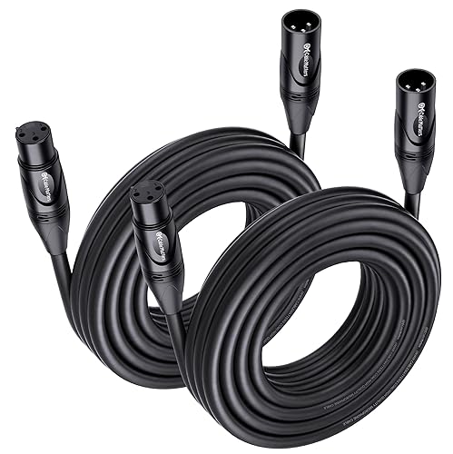 Miniatura 9 de Cable Matters Paquete de 2 cables XLR a XLR largos de alta calidad, cable de micrófono macho a hembra, cable de micrófono de cobre sin oxígeno