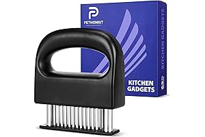 Stainless Steel 48 Ultra-Sharp Needle Blades Meat Tenderizer Stapler for Juicy, Flavorful Meat