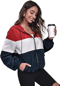 Amazon.com: SweatyRocks Women's Zip Up Color Block Lightweight
